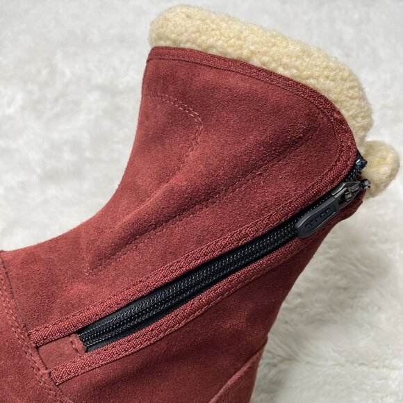 Sorel #NL1964 Women's Red Brown Waterfall Waterproof Boots Shoes Size 8 - Picture 8 of 12